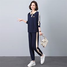 运动服套装女春秋季2025秋装新款时尚妈妈洋气大码休闲卫衣两件套，女装套装/套裙，天丽