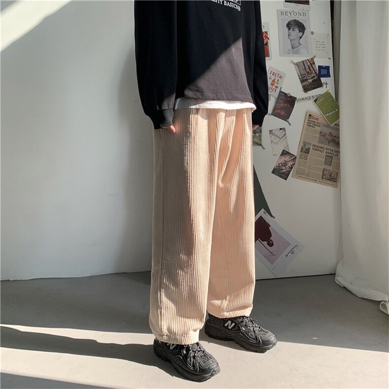 大码S-3XL灯芯绒秋冬新款休闲加厚直筒裤K1726-P加绒37常规28,男装休闲裤,星座512-4