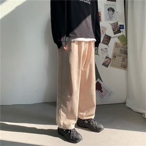 大码S-3XL灯芯绒秋冬新款休闲加厚直筒裤  K1726-P加绒37  常规28图片