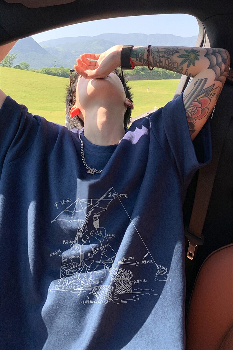 量大优供视频重磅麂皮绒短袖t恤男JT533-特p19,男装T恤,电商B371