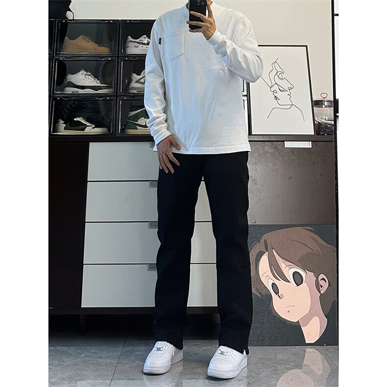 美式hiphop高街直筒重工艺水洗修身vibe牛仔裤货号K700P65,男装牛仔裤,电商A063