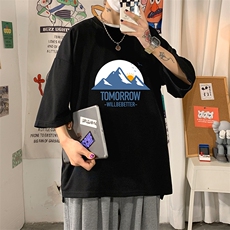 Q11235-P30春夏季七分袖t恤男大码五分袖男短袖中袖，男装T恤，电商A040