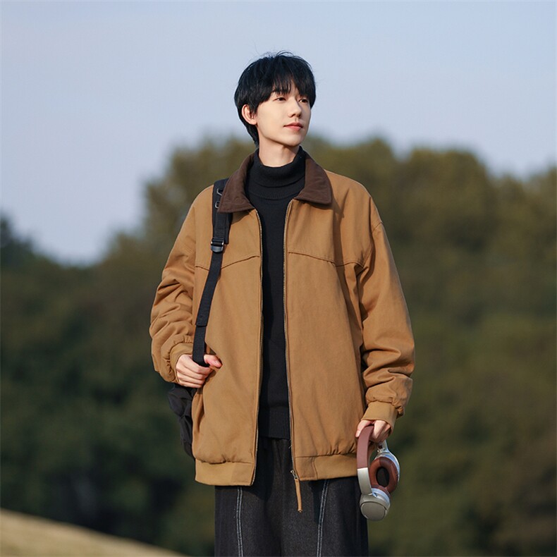 纯棉数据款美式工装夹克冬季宽松翻领棉衣男109-1-M182-P88，男装棉衣，星座109-1