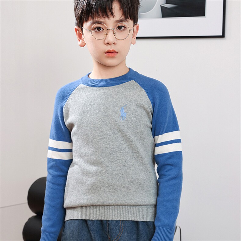 儿童毛衣男童秋冬款中大童针织衫男孩洋气加厚纯棉打底衫上衣,童装儿童针织衫,暖姿羊绒童装店