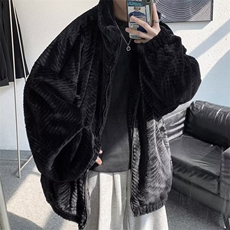 毛毛衣外套男冬季保暖加绒棉服2024新款潮牌士立领棉衣MF275-P72，男装棉衣，星座412-2