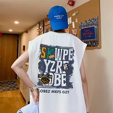 量大优供视频得物直播品质220克夏季纯棉背心无袖T恤WB118，男装T恤，电商A486