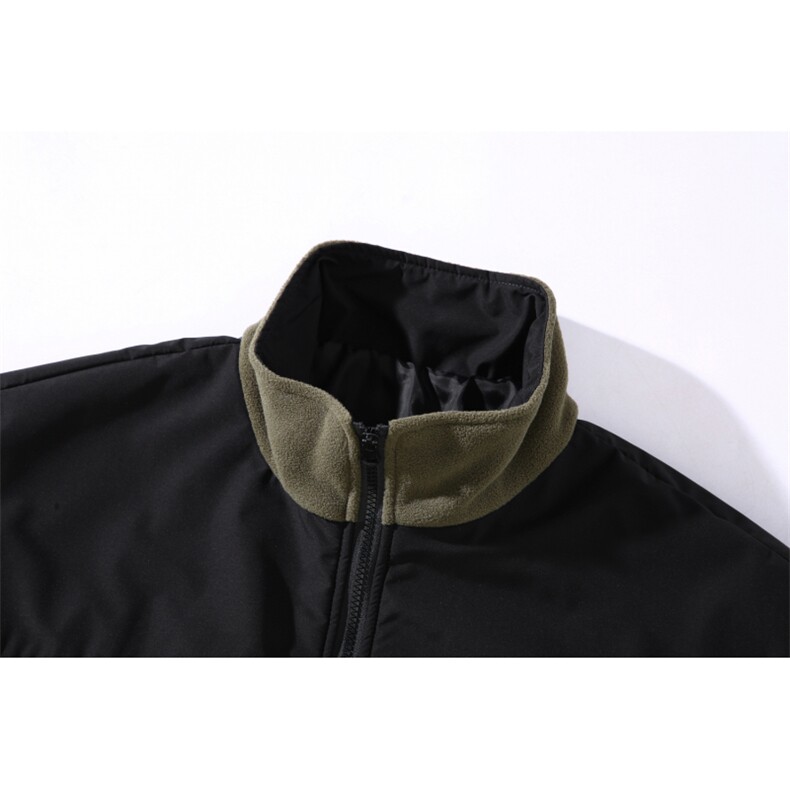 秋冬拼接户外工装羊羔毛外套立领冲锋衣大码情侣夹克,男装夹克,星座301D-4(原星座1004-4）