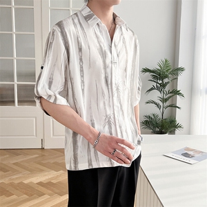 B353 CS366 P55 M-3XL 聚酯纤维100 夏新款2025冰丝衬衫直播款白图片