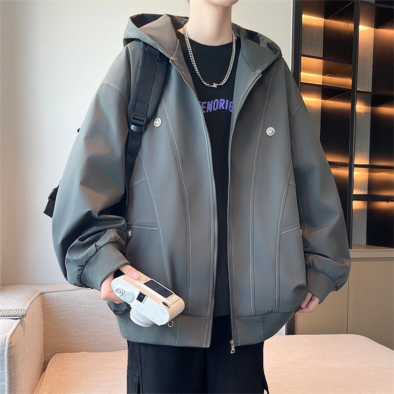 XZ102B-1春秋季宽松/连帽休闲外套潮夹克JK2537-P85图片