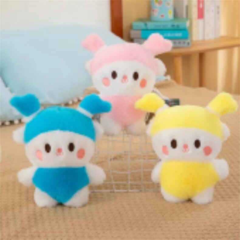 三色兔子，娟滢毛绒玩具