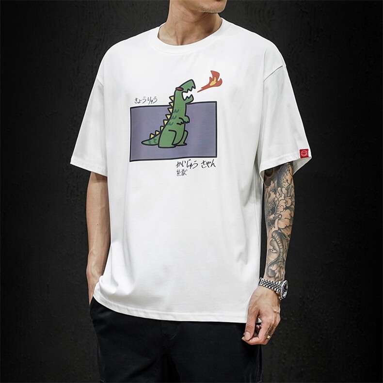 2021夏季新马切达日系大码男已注册卡通印花短袖T恤T1053-P25，男装T恤，电商A001