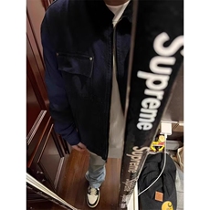 日系藏青色外套男秋冬款美式翻领工装夹克棒球服上衣服JK32，男装夹克，星座1116A（原606A-3）