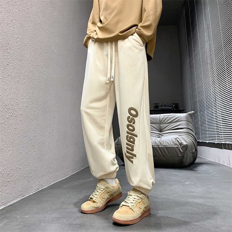 K7433P36加绒P45裤子春秋美式直筒裤阔腿工装潮牌卫裤休闲有加绒,男装休闲裤,星座510A-1
