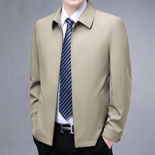夹克2023年新款商务休闲中年男士立领春秋季时尚潮流外套男装上衣，男装夹克，电商B212（原钱塘6029）