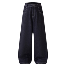 美式高街牛仔裤男女韩版潮流帅气百搭2025秋夏ins长裤RK3037-P51，男装牛仔裤，星座412-1