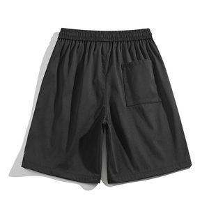 夏季新款冰丝垂感短裤白底平铺休闲裤男免烫宽松凉感K23216-P35图片