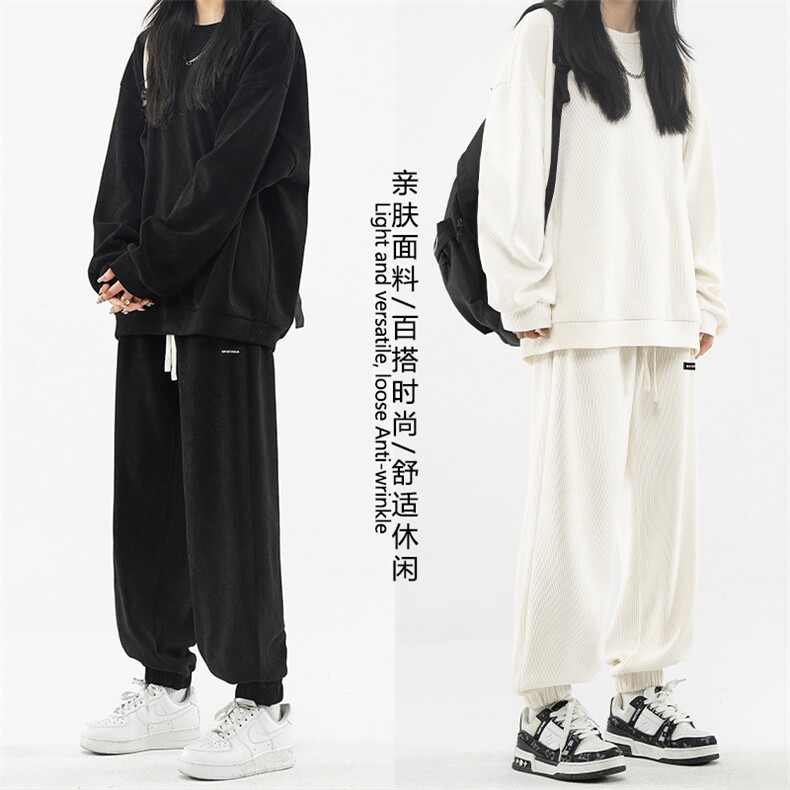休闲运动套装宽松卫衣休闲裤搭配潮流痞帅两件套TZ831-特批-98,男装休闲裤,星座718