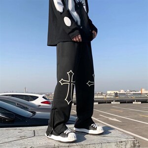 男春季潮流时尚休闲长裤拖地裤Z82P35图片