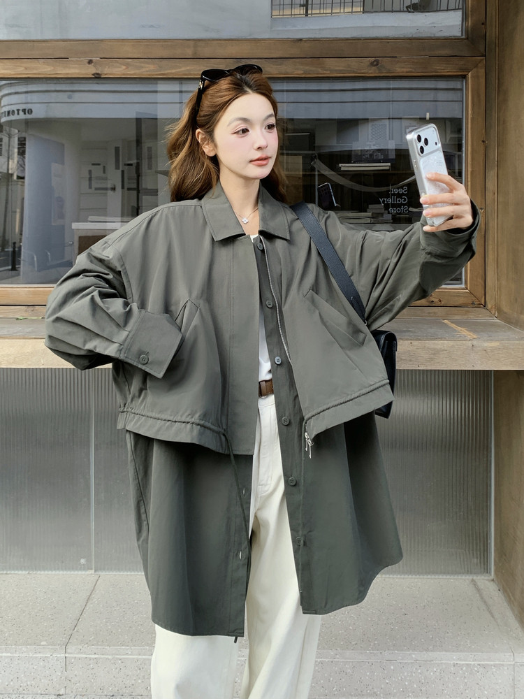 2026春季新款现货衬衫式风衣2C087-201-P255-K408,女装衬衫,2C087