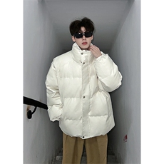 405A美式高街个性金属设计假两件pu皮棉服MY24925-P155控188，男装棉衣，星座405A