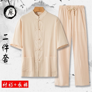 2025夏装新款短袖长裤套装风汉服唐装 四季-T2388-P60图片