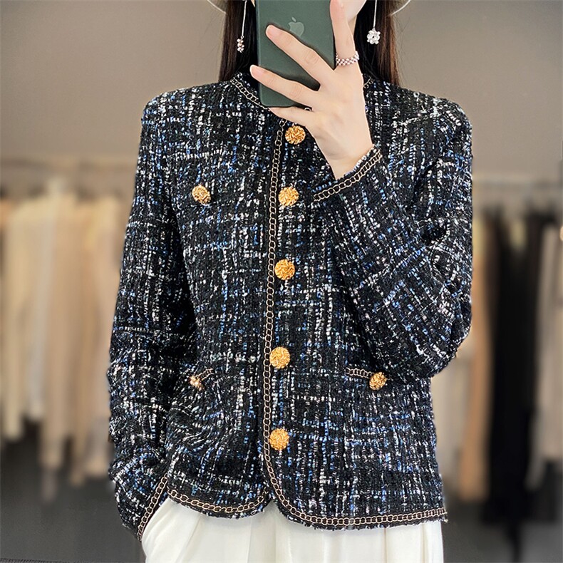 优雅气质小香风短外套显瘦百搭时尚女装高级感秋冬必备单品,女装短外套,佳绒高端店