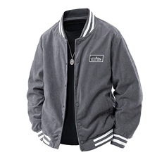 复古日系潮牌棒球服春秋季新款刺绣灯芯绒夹克外套男青年JK85-P50，男装夹克，星座1403A