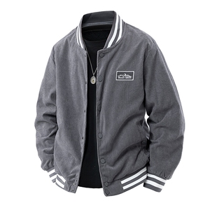 复古日系潮牌棒球服春秋季新款刺绣灯芯绒夹克外套男青年JK85-P50