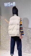 2021秋冬新款时尚韩版立领双口袋侧抽绳宽松百搭羽绒马甲，女装马甲，L·H·X