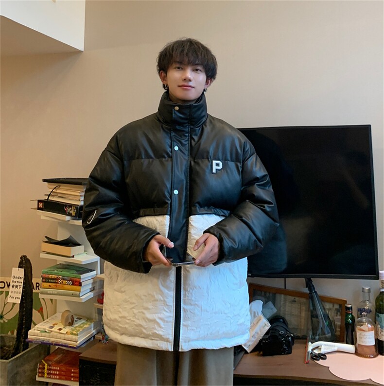 直播品质！提花拼接加厚休闲棉衣潮流痞帅MY260-P115控158,男装棉衣,电商B370