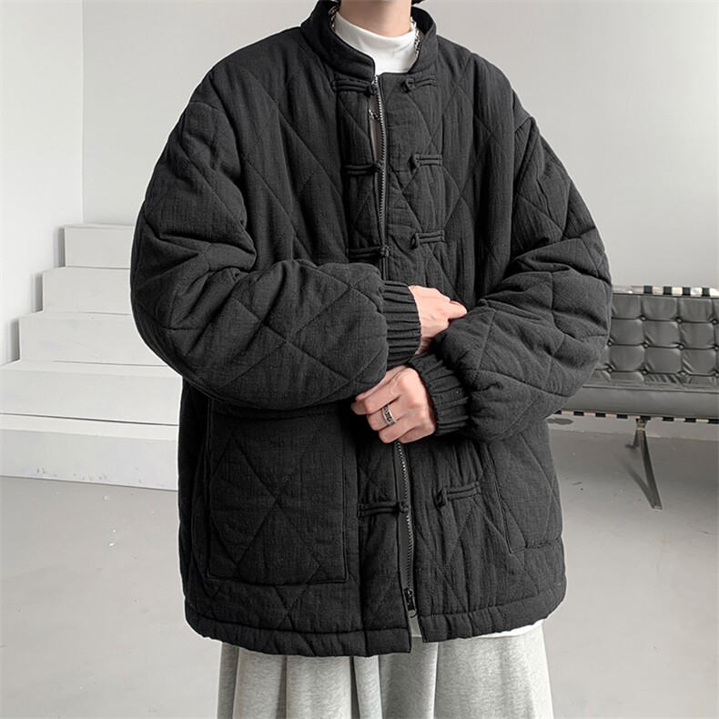 8XL-M特大码风男棉衣加厚唐装男中式棉服立领棉服MY1701P120,男装棉衣,电商D206-1
