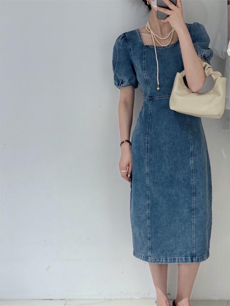 韩版收腰牛仔裙，其它，驿谷