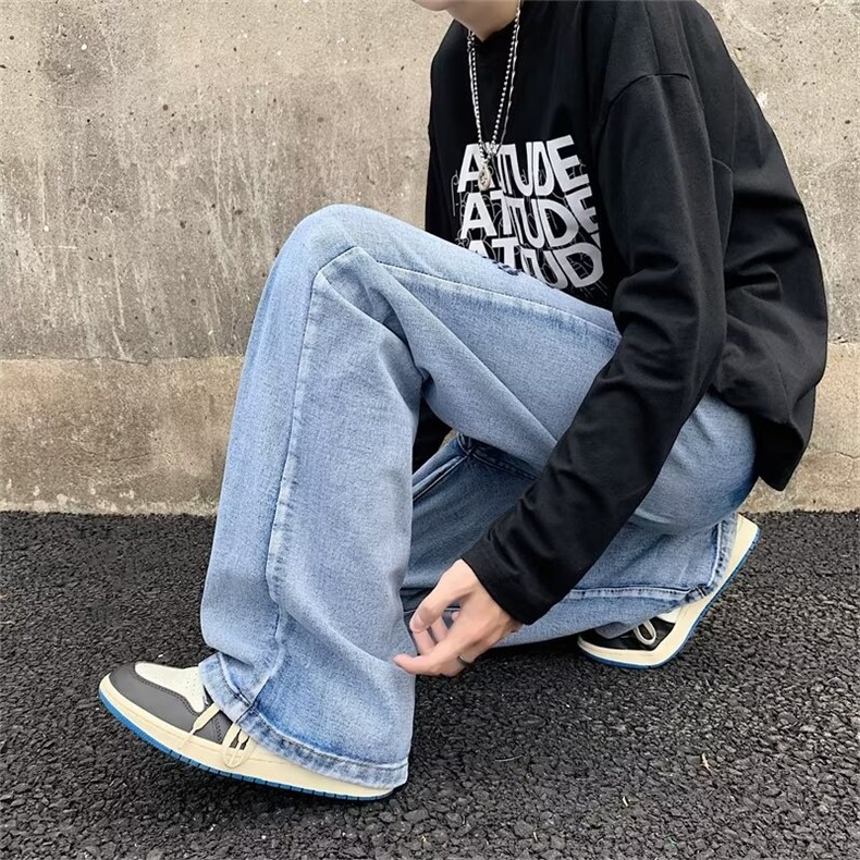 牛仔裤男秋季潮大码休闲字母刺绣裤子高街C870P40,男装牛仔裤,星座1116-2