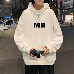 WY2253-P35 纯棉连帽卫衣男大码运动帽衫宽松薄外套男图片
