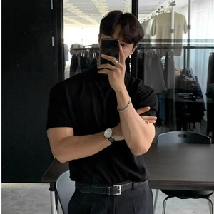 美式复古短袖t恤男潮牌内搭高级轻熟慵懒风穿搭半袖WL3022-P43图片