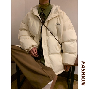 MY6139/P110冬季港风连帽刺绣羊羔毛棉衣男女大码面包服棉袄外套图片