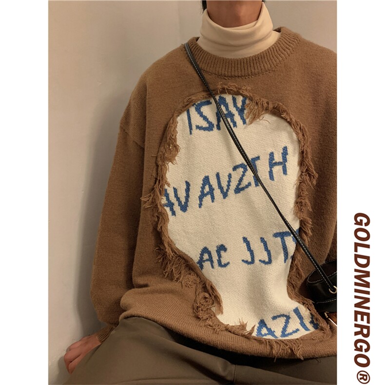 毛衣男韩版潮流宽松日系针织衫冬季ins港风慵懒线衣MY0912-P45,男装针织衫/毛衣,星座308B-1