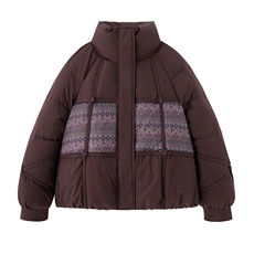 休闲立领拼接宽松短款羽绒服女加厚保暖2025冬季新款，女装羽绒服，余墨