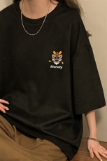 中性2026夏装新款宽松麂皮绒短袖T恤男女情侣装大码半袖衫S301P25，男装T恤，电商A233-1