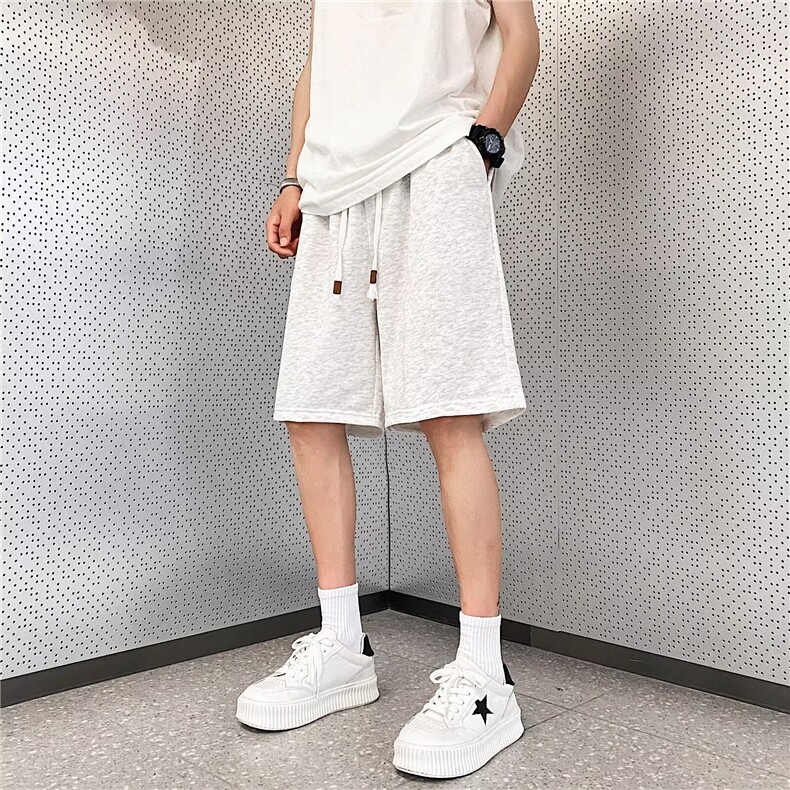宽松型短裤男士夏季2025新款青少年运动裤潮牌宽松男生五分裤子潮,男装牛仔裤,星座506