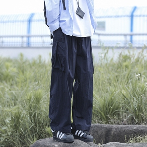 夏季新款机能宽松直筒休闲裤美式潮牌阔腿工装裤男 现货K8022-P41图片