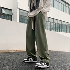 日系直筒宽松阔腿裤子男高街ins潮流潮牌工装裤休闲长裤B56-P36，男装休闲裤，星座1008