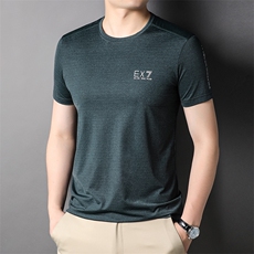 AG6257钱塘2020-3男士短袖T恤圆领百搭印花中青年男装上衣P43，男装T恤，钱塘207-3