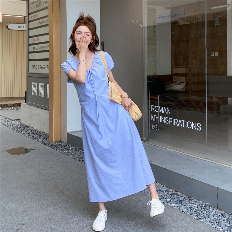 现货：法式刺绣V领连衣裙2C105-1052-P120-K178,女装连衣裙,2C105