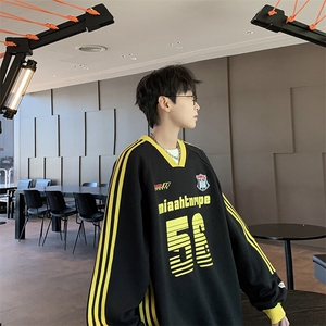 春秋季新款印花套头卫衣宽松外套2024港风男款上衣WY0281-P50图片
