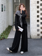 时尚休闲风卫衣披肩卫裤两件套女2025年秋季新款韩版百搭洋气套装，女装套装/套裙，浙宝305