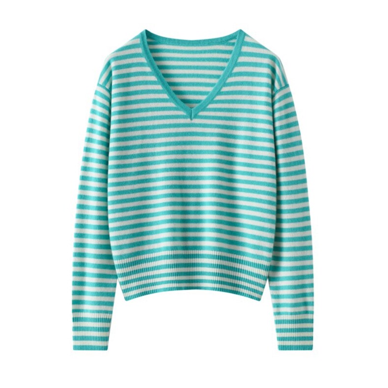 2025年秋季时尚百搭通勤常规款V领套衫，女装针织衫/毛衣，麦德绒