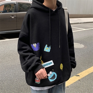 A040-WY2079-P40连帽卫衣男加肥加大码胖子棒球服外套,卫衣搭配丝带图片