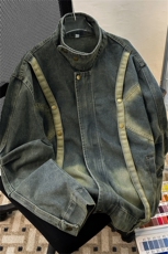 设计感牛仔外套男士2026年秋季新款潮牌美式高街复古高级痞帅，男装工装外套，星座505-2（原电商A260-1)