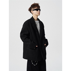 满天星毛呢西装大码M-5XL加棉大衣聚酯纤维XF78155P118控188，男装西服套装，星座227-7